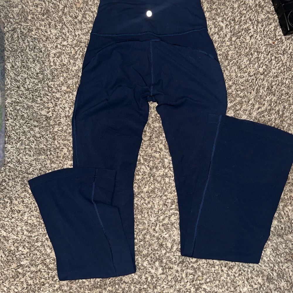 Navy Flared Yoga Pants